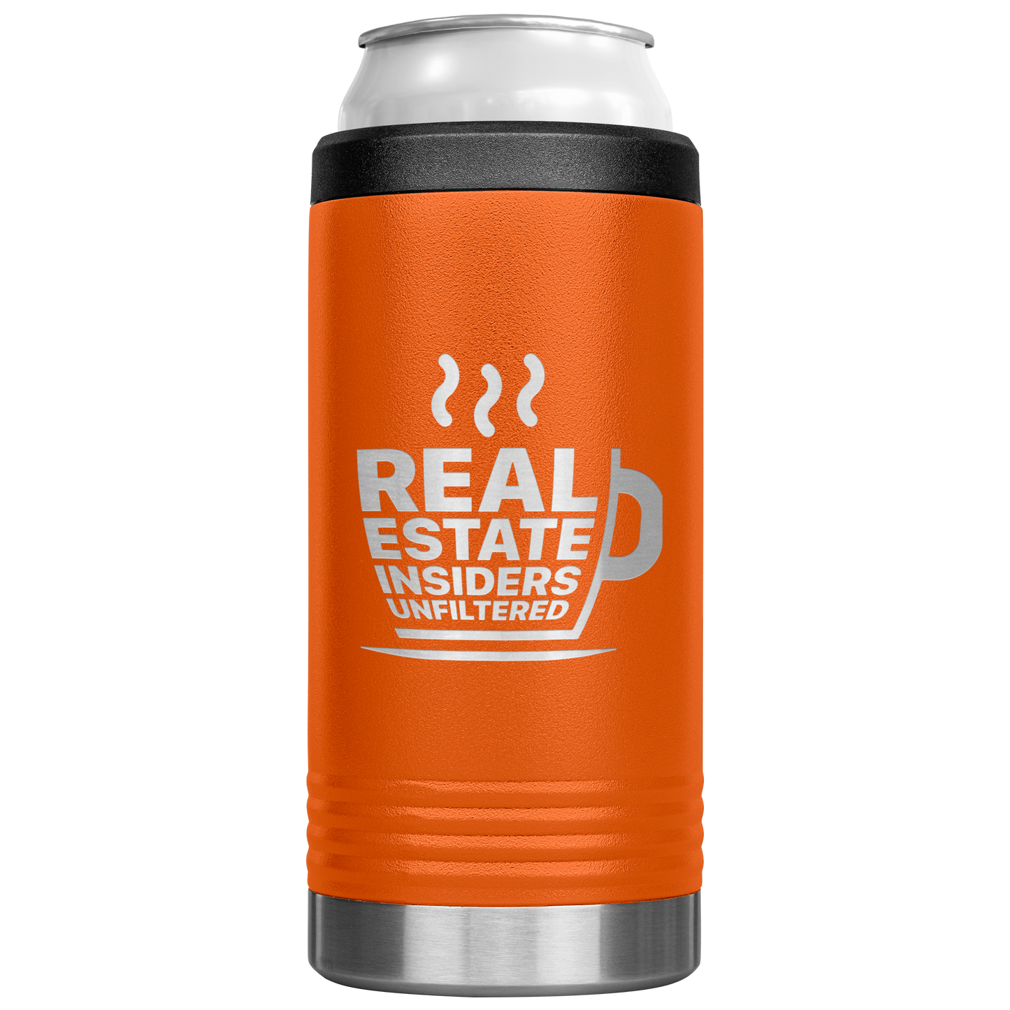 Insiders_Slim_Can_Cooler_12oz_Koozie_Main_Orange_Mockup.png