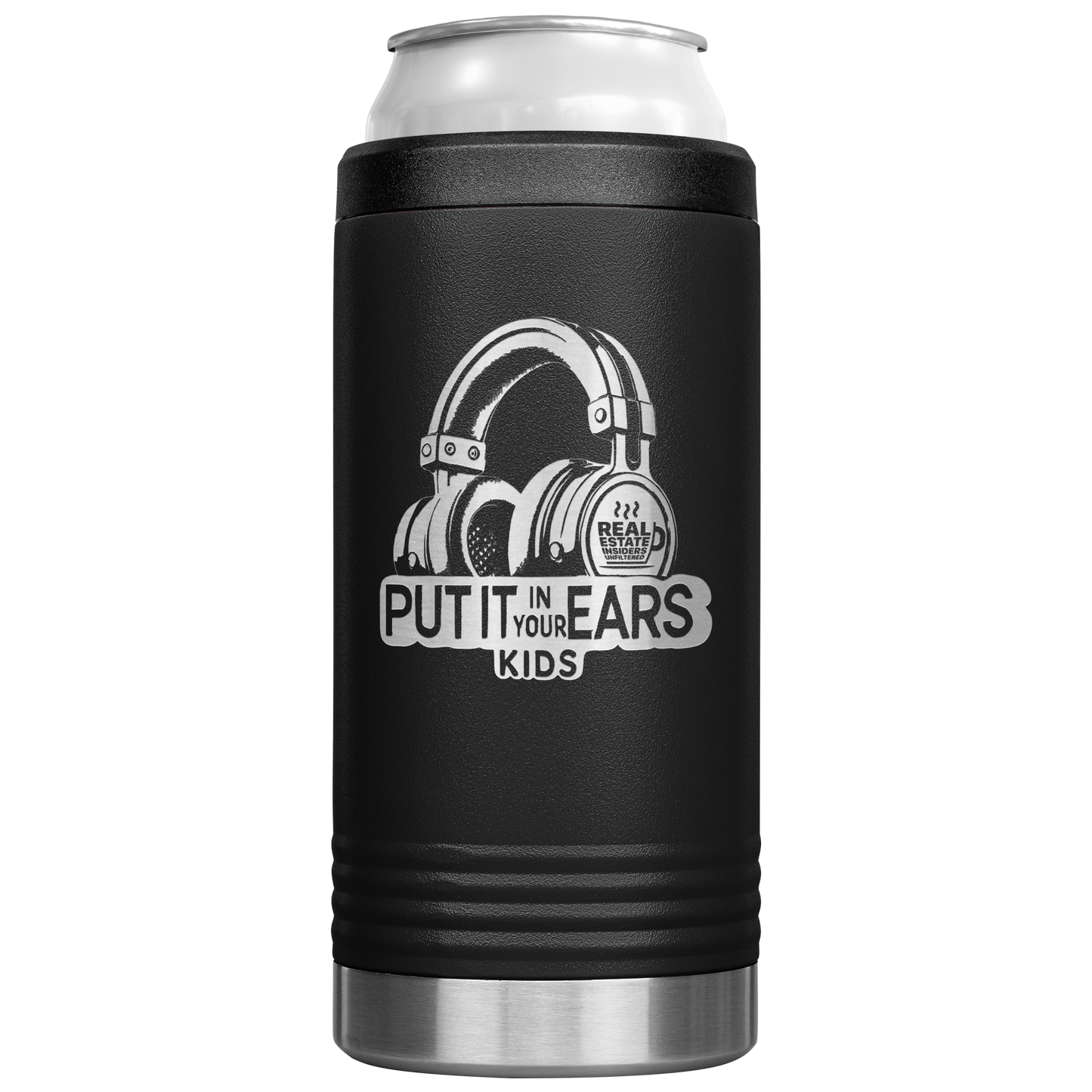 Put_It_In_Your_Ears_Kids_Insiders_Slim_C_12oz_Koozie_Main_Black_Mockup.png