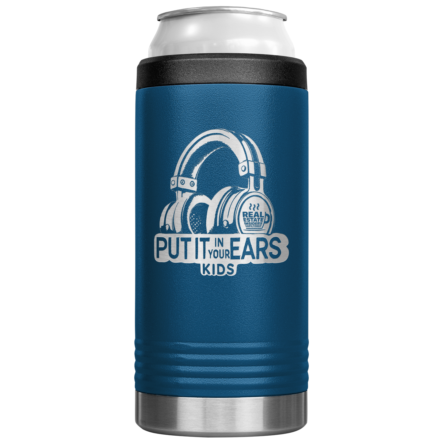 Put_It_In_Your_Ears_Kids_Insiders_Slim_C_12oz_Koozie_Main_Blue_Mockup.png