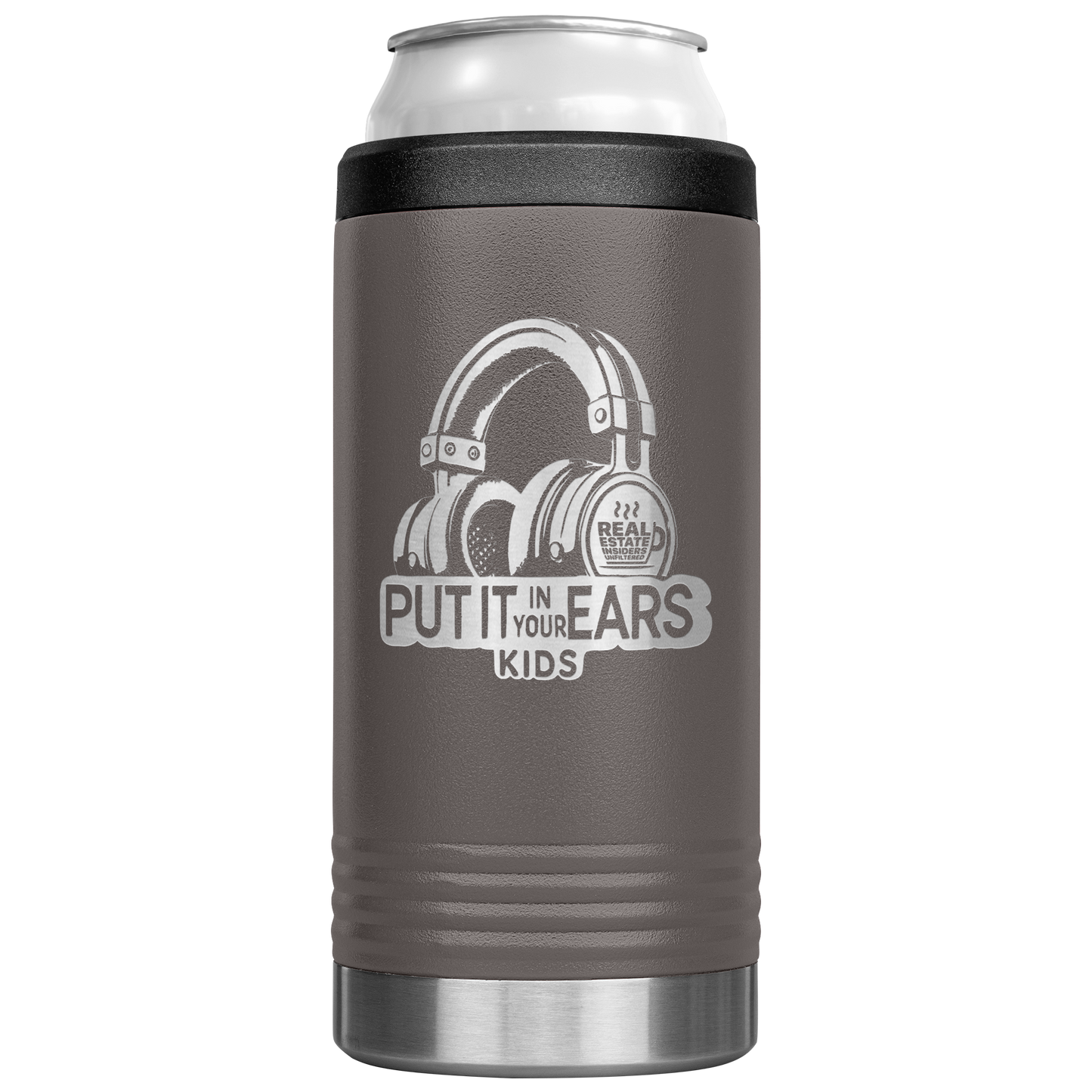 Put_It_In_Your_Ears_Kids_Insiders_Slim_C_12oz_Koozie_Main_Pewter_Mockup.png